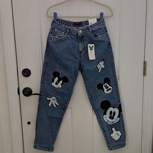 ZARA Mickey Mouse Mom Jeans